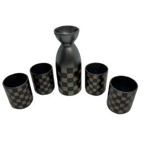 Kafuh MT8/K Japanese Porcelain Sake 5 Piece Gift Set